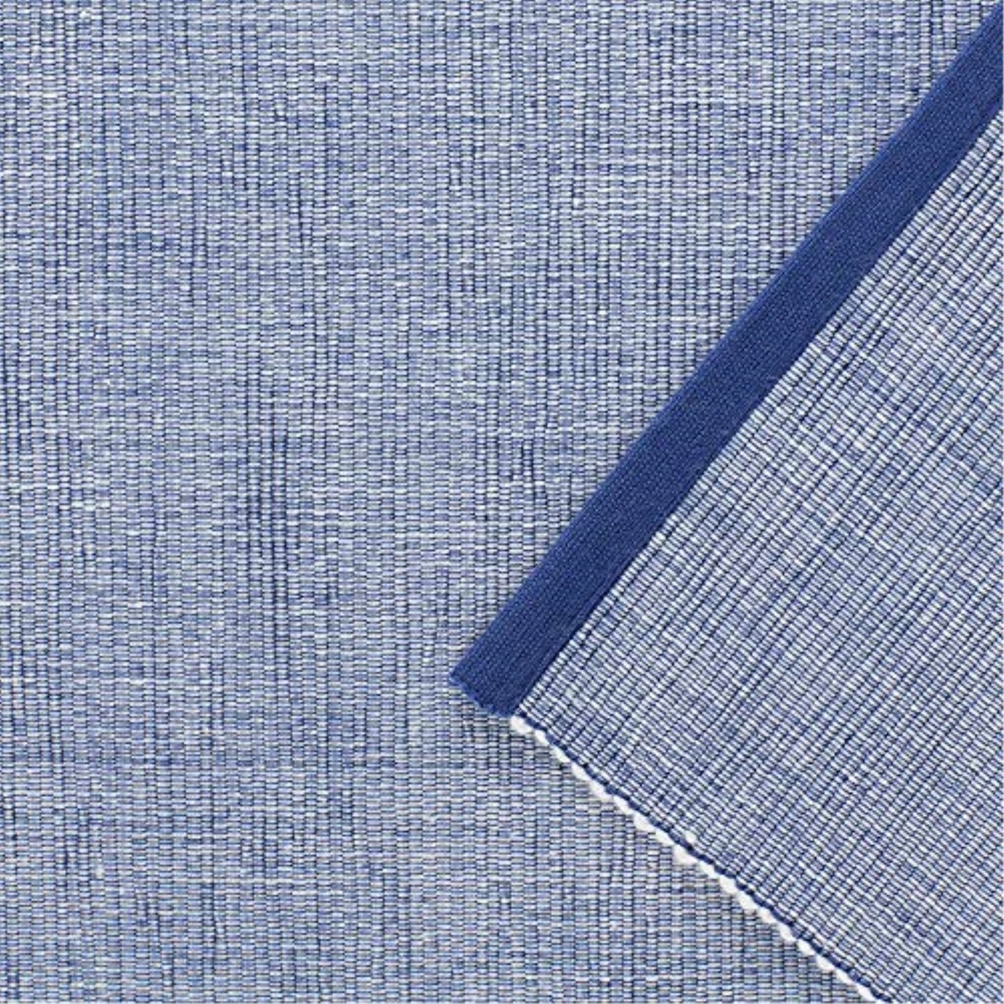 DII French Blue EcoFriendly Chambray Fine Ribbed Table Runner 13x72