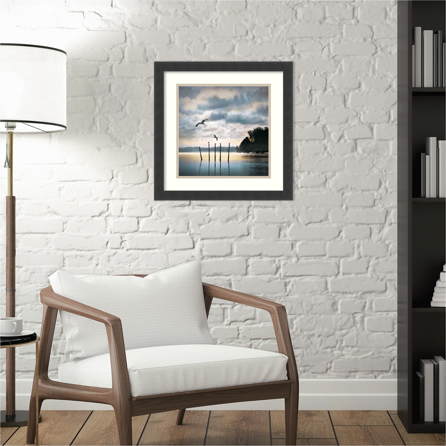 Circling Skies by William Vanscoy Wood Framed Wall Art Print 18 in. W x 18 in. H