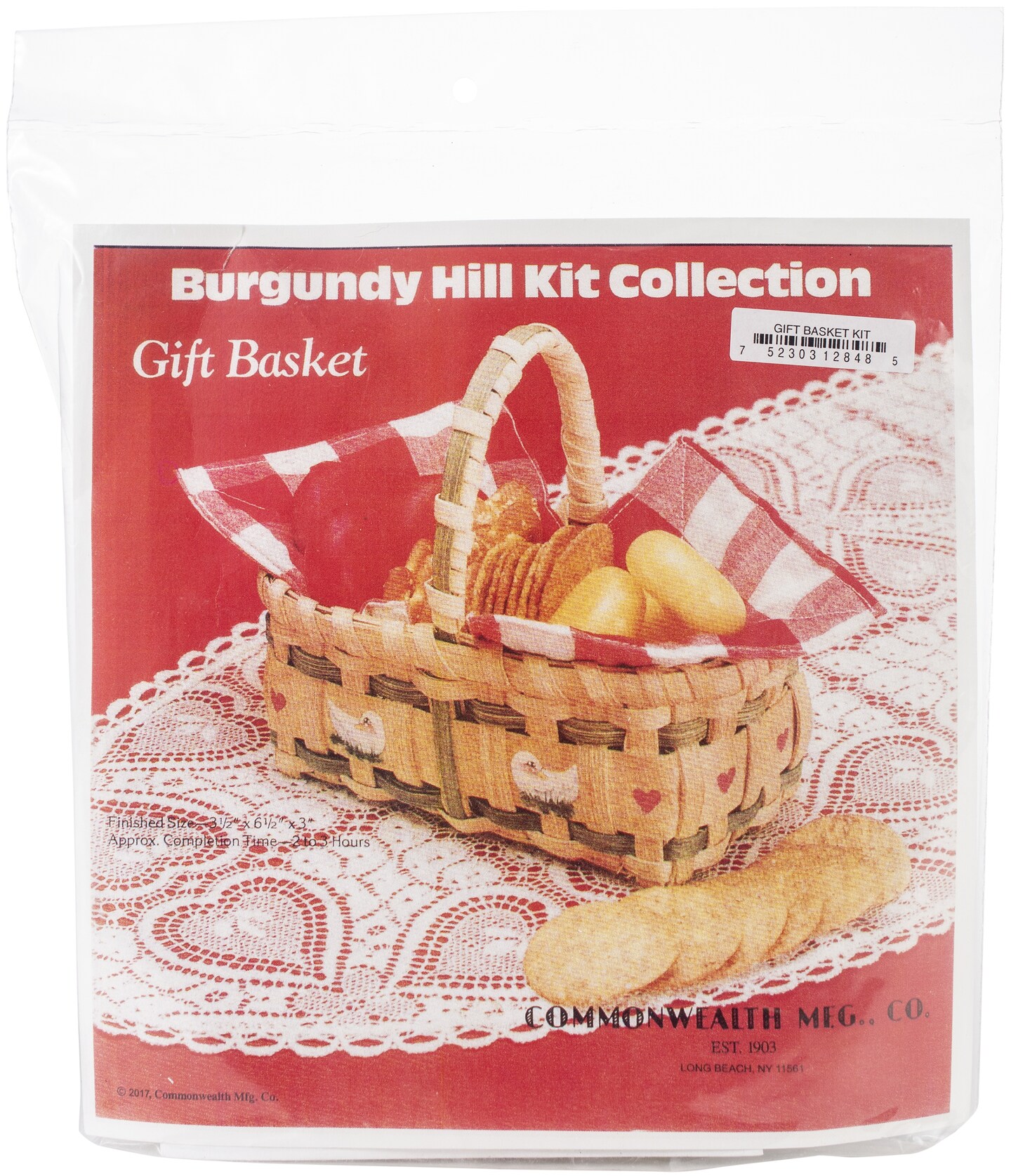 Burgundy Hill Basket KitGift Basket 3.5"X6.5"X3" Storage Baskets