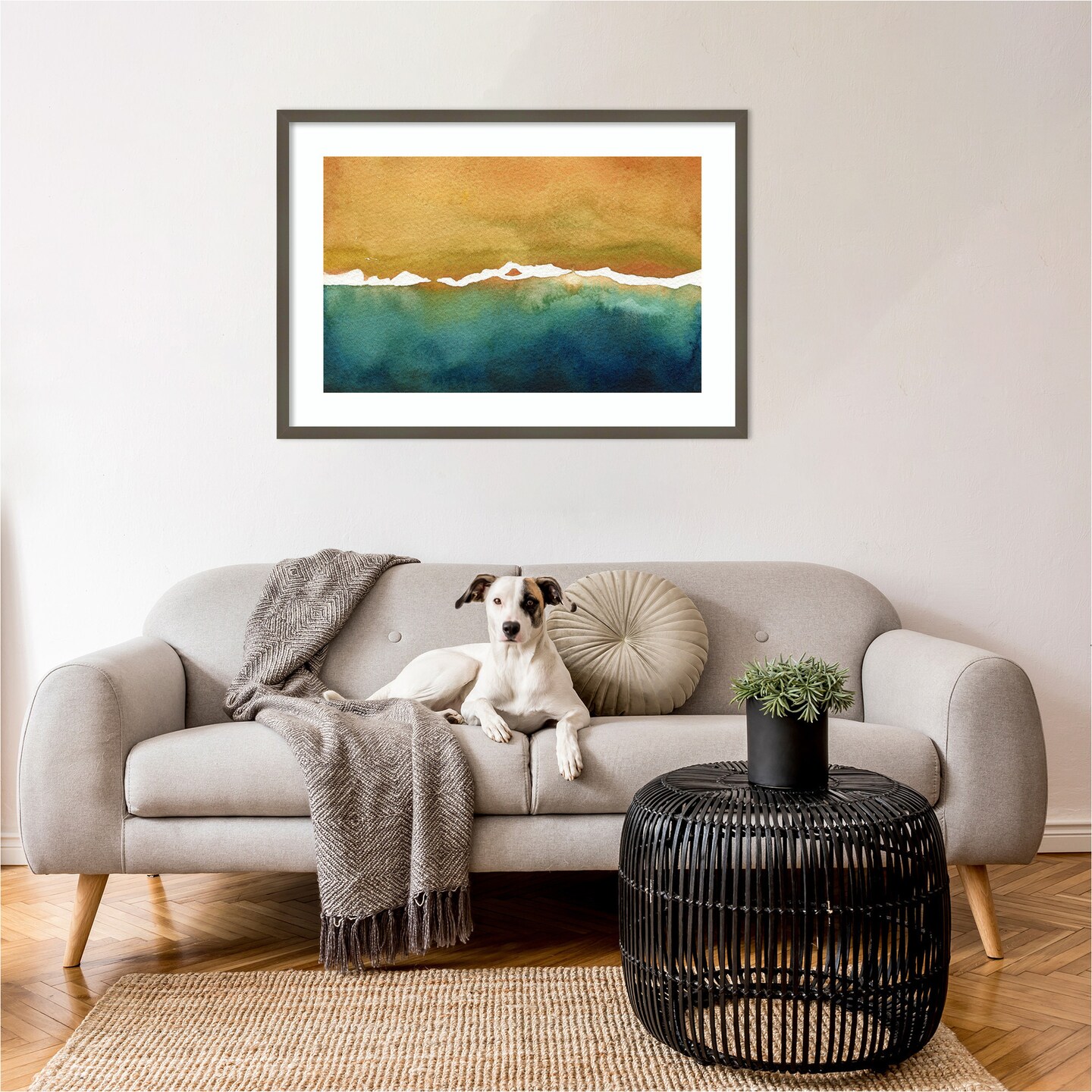 Above by Janet Meinke Lau Wood Framed Wall Art Print