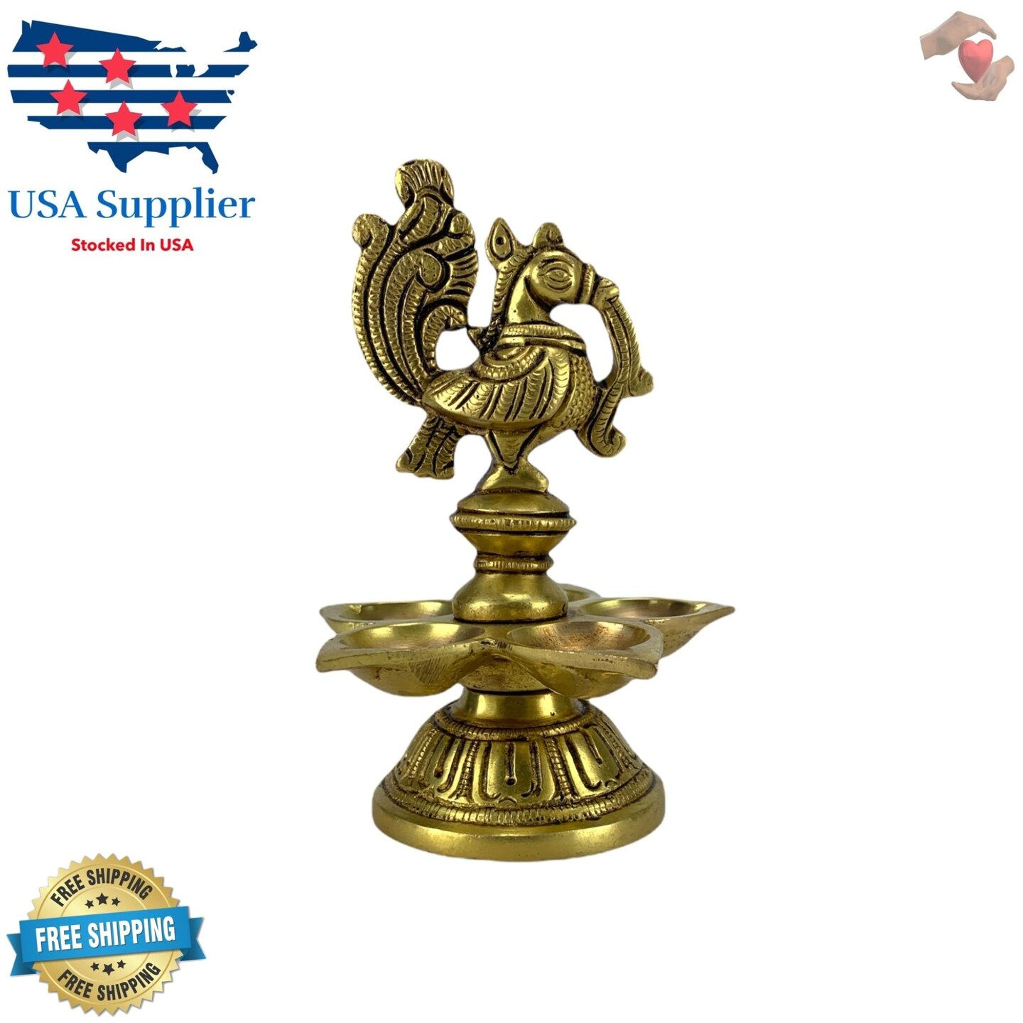 Annam Deepak, Brass Oil Samai, Diya Indian, Peacock Brass Oil Diya With ...