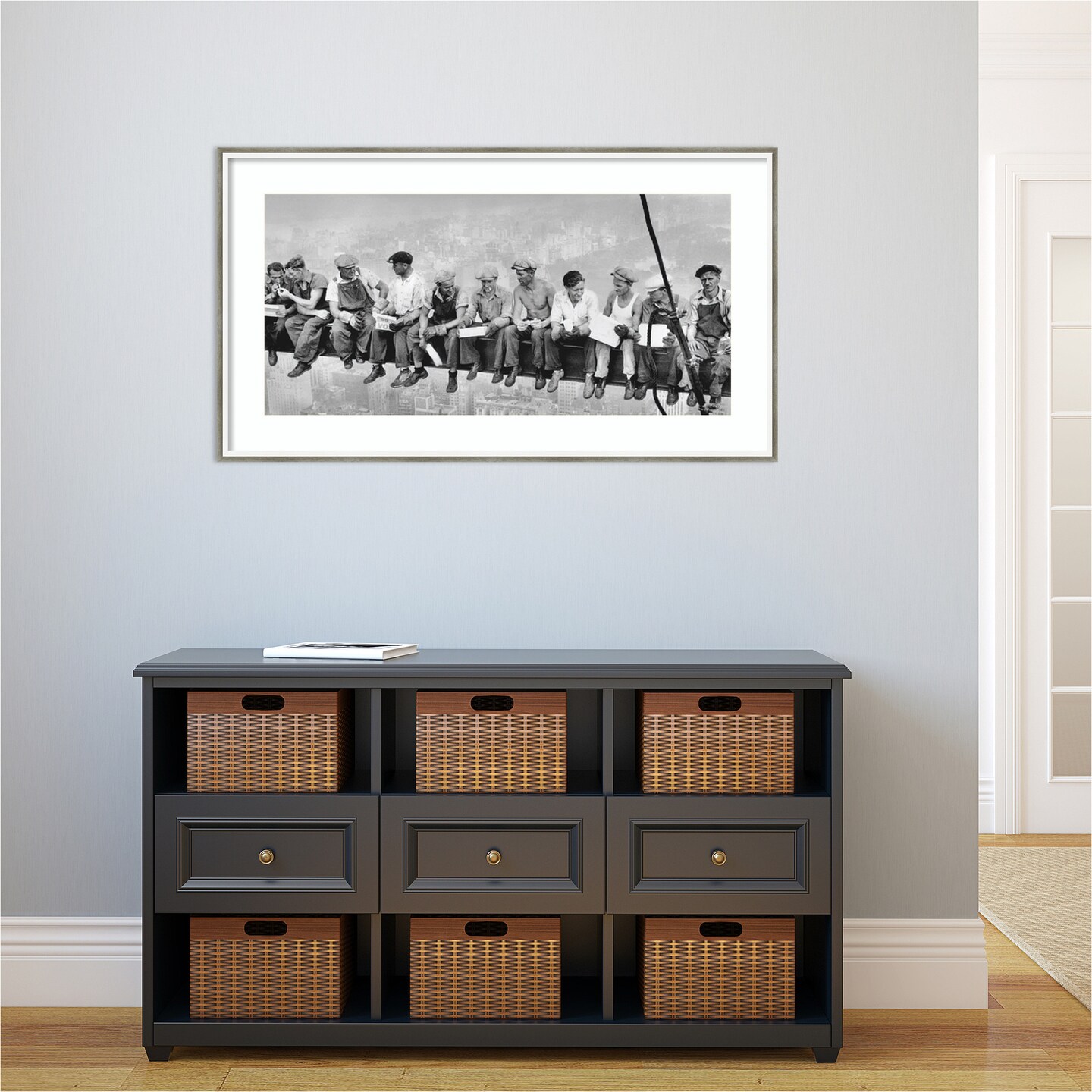 Lunch on a Skyscraper 1932 by Charles C. Ebbets Wood Framed Wall Art Print