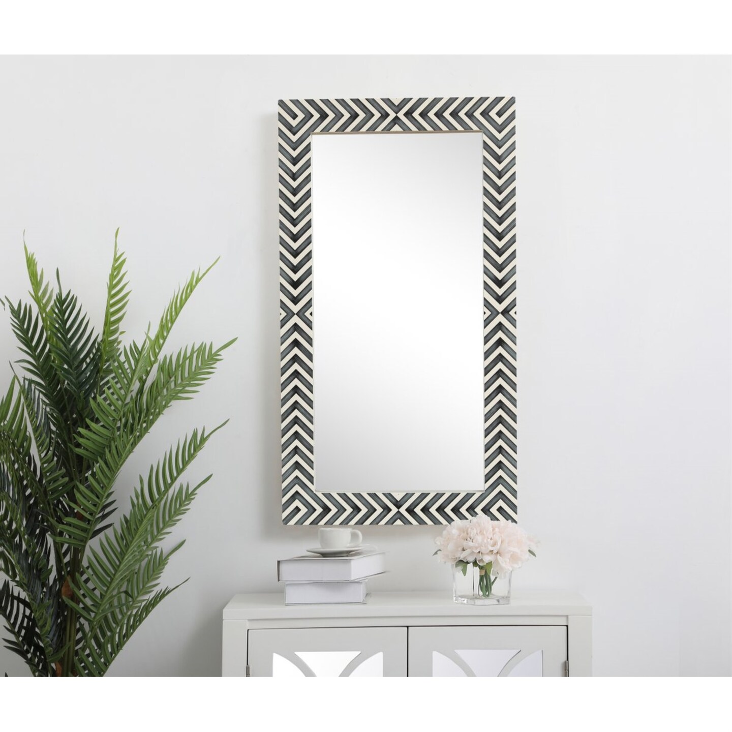 Rectangular mirror 36x20 inch in chevron | Mirrors | Michaels