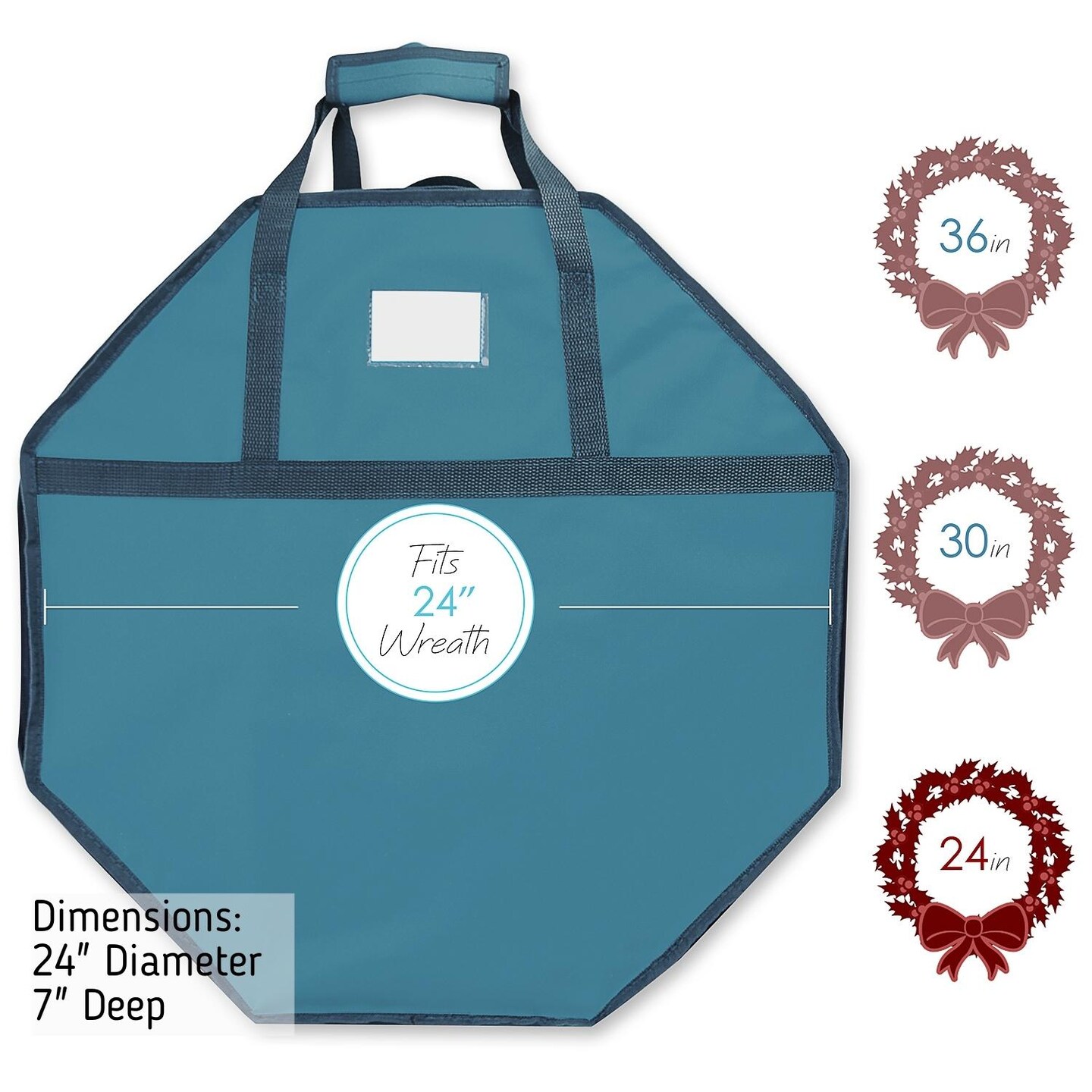 Hearth & Harbor Hard Shell Christmas Wreath Storage Container