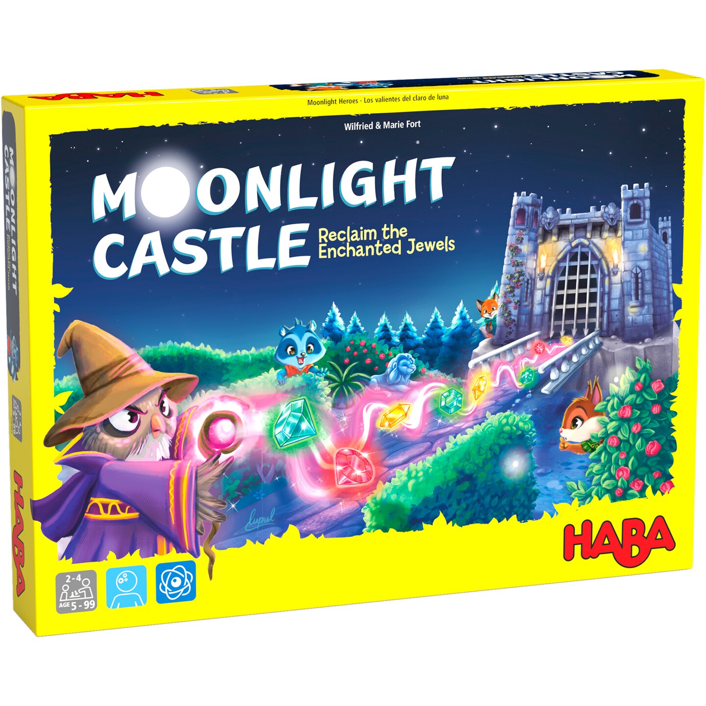 HABA Moonlight Castle - Children&#x27;s Board Game with 3D Castle and Floating Gems