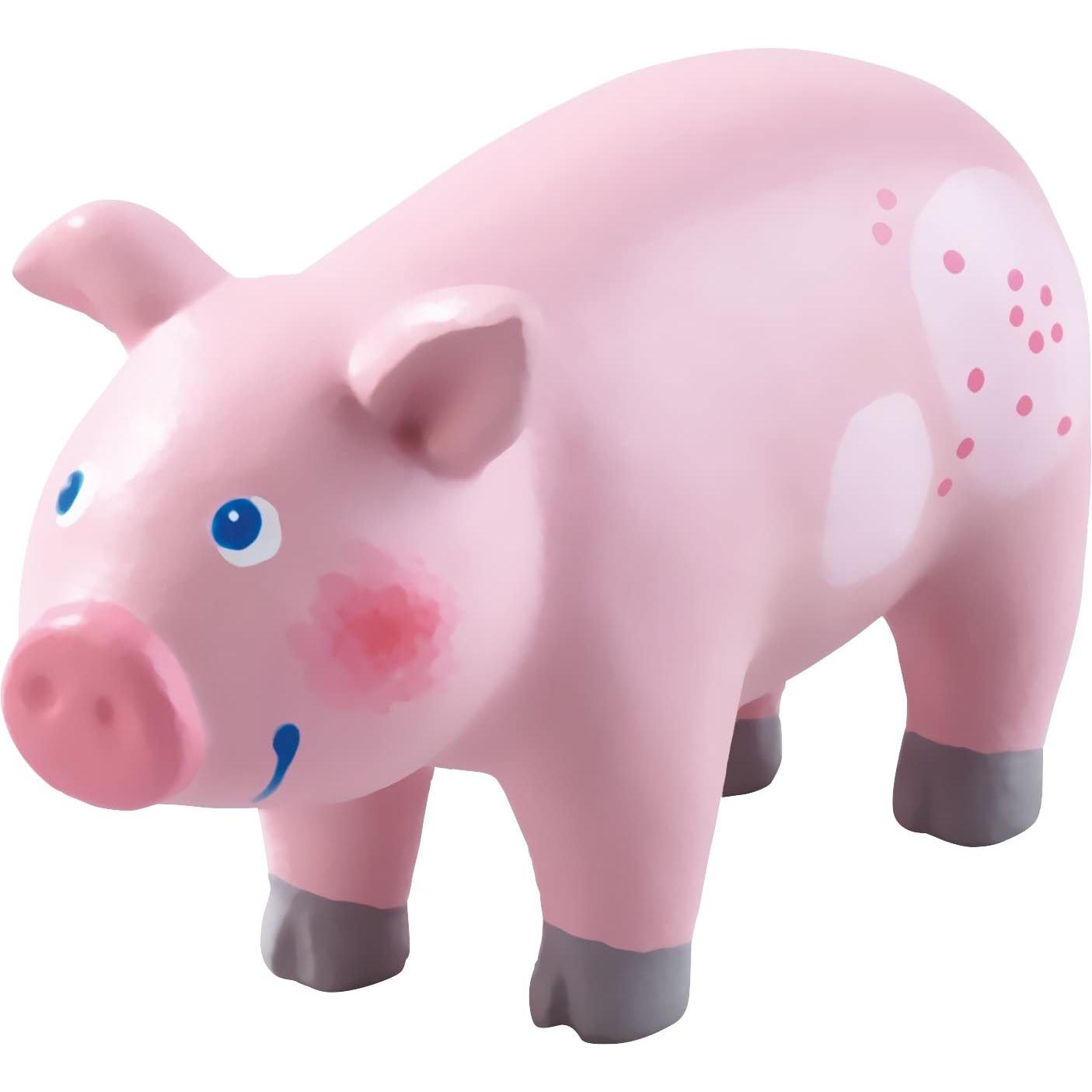 HABA Little Friends Pig - 3.5&#x22; Farm Animal Toy Figure
