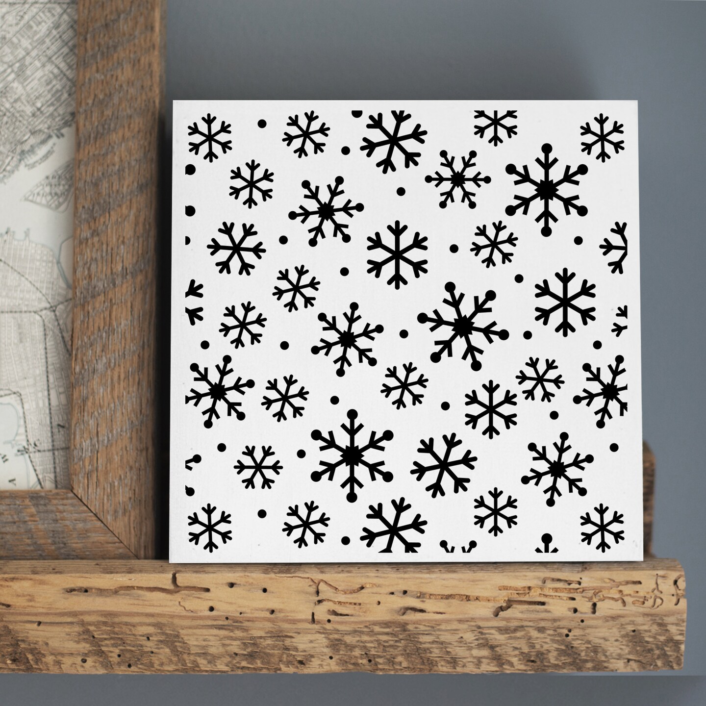 Snowflakes Allover Embossing 12 x 12 Stencil | FS117 by Designer Stencils | Pattern Stencils | Reusable Stencils for Painting on Wood, Wall, Tile, Canvas, Paper, Fabric, Furniture, Floor | Try Instead of a Wallpaper | Easy to Use &#x26; Clean