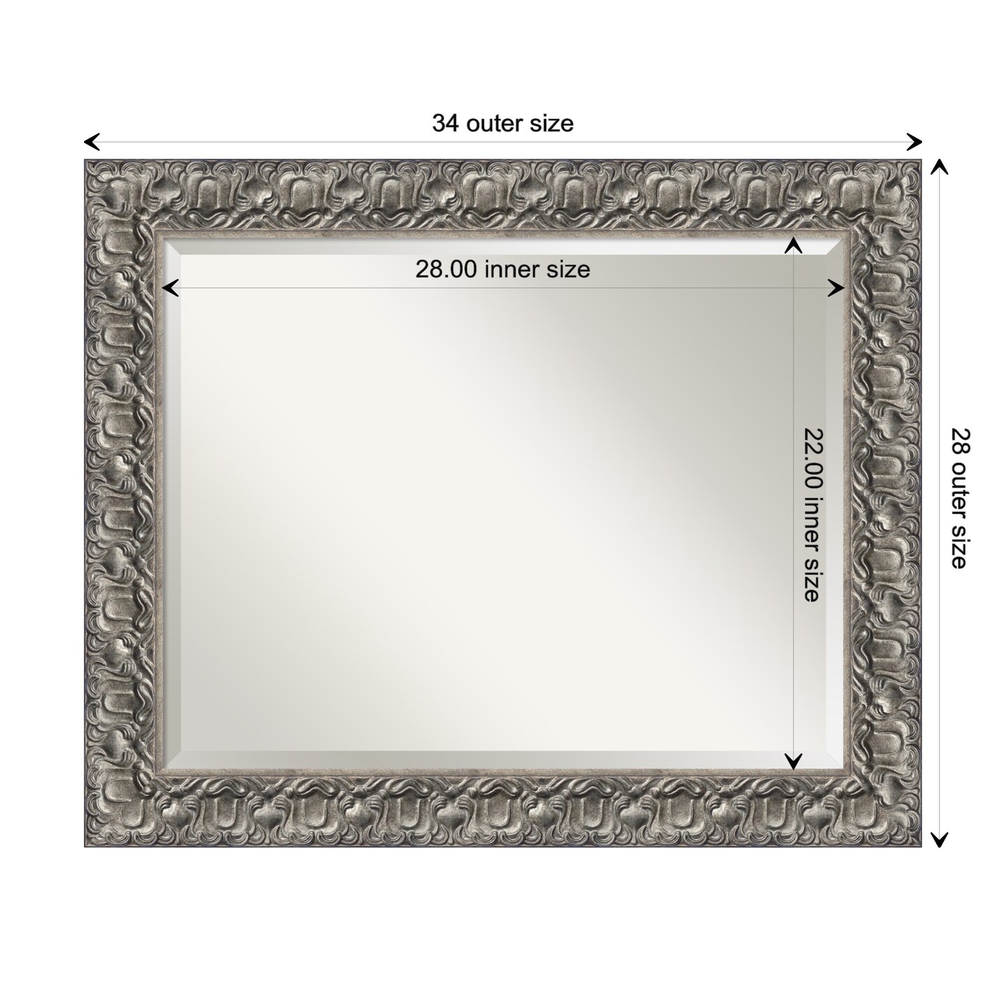 Beveled Wood Bathroom Wall Mirror, Silver Luxor Frame | Michaels