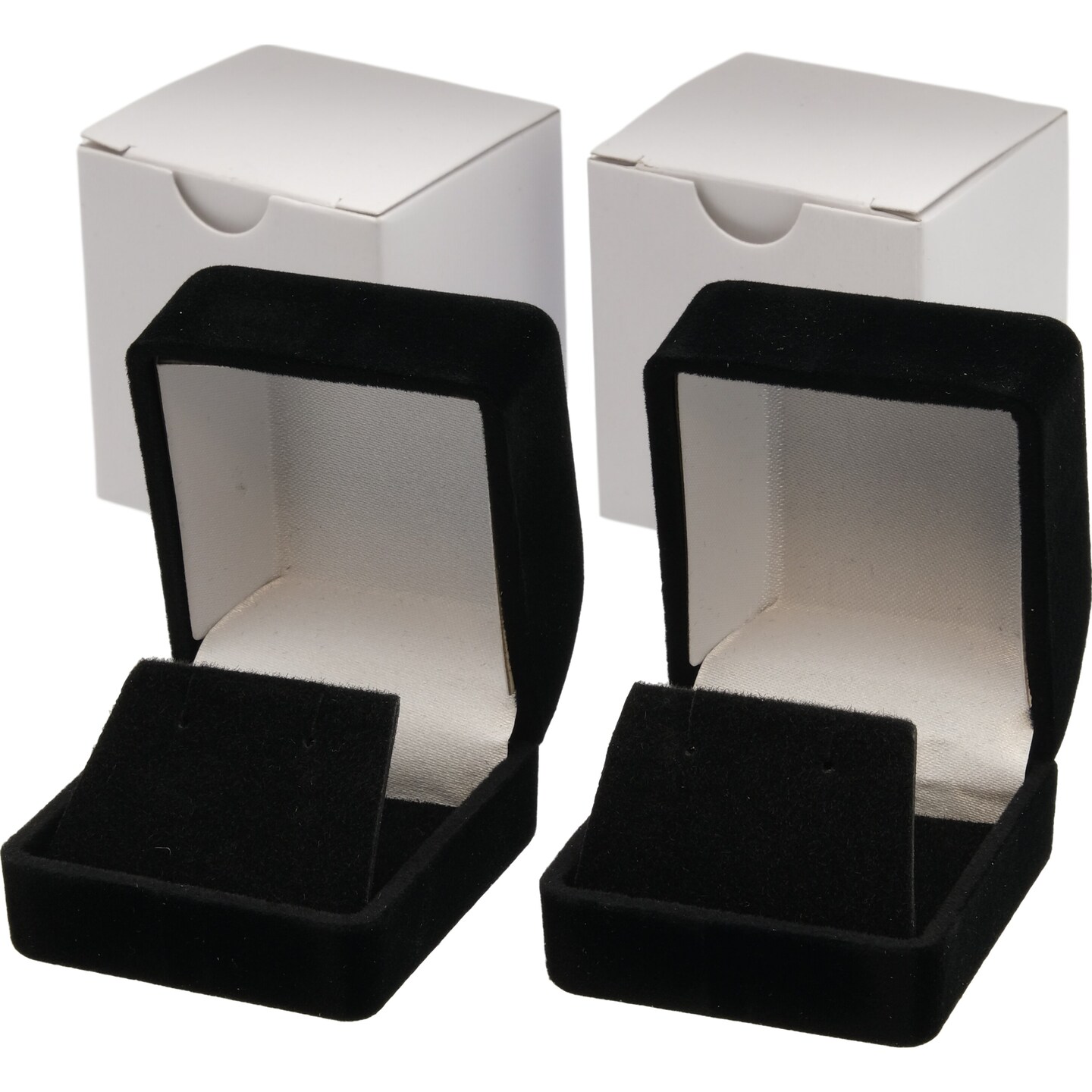 2 Black Flocked Earring Gift Boxes Jewelry Box Michaels