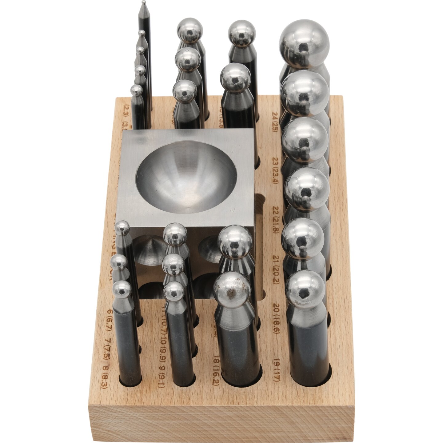 Doming Punches and Block Set of 25