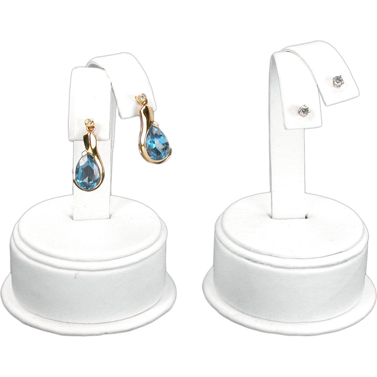 White Earring Necklace Bracelet Jewelry Display 7Pc Set