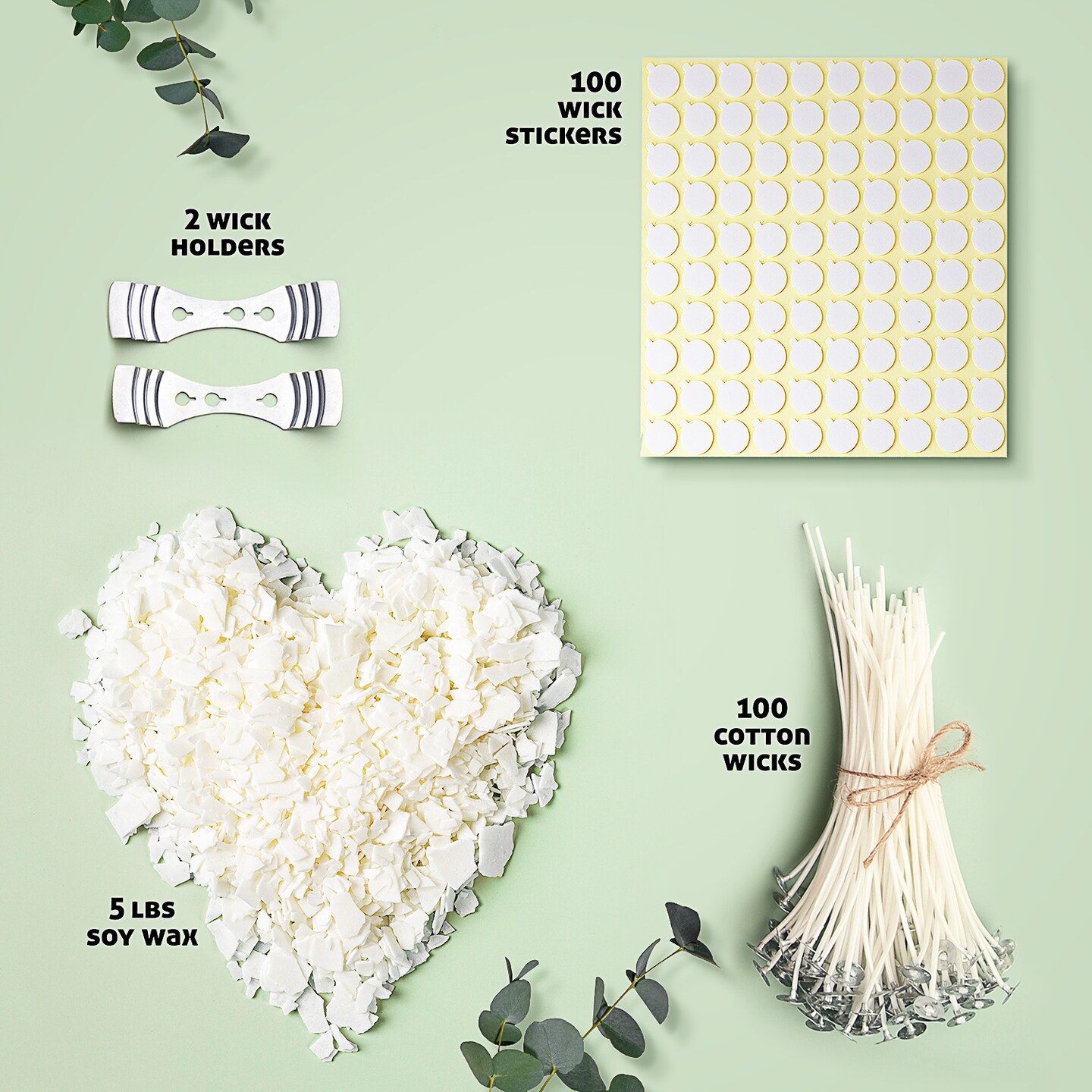 CraftBud Natural Soy Candle Wax Accessories Kit