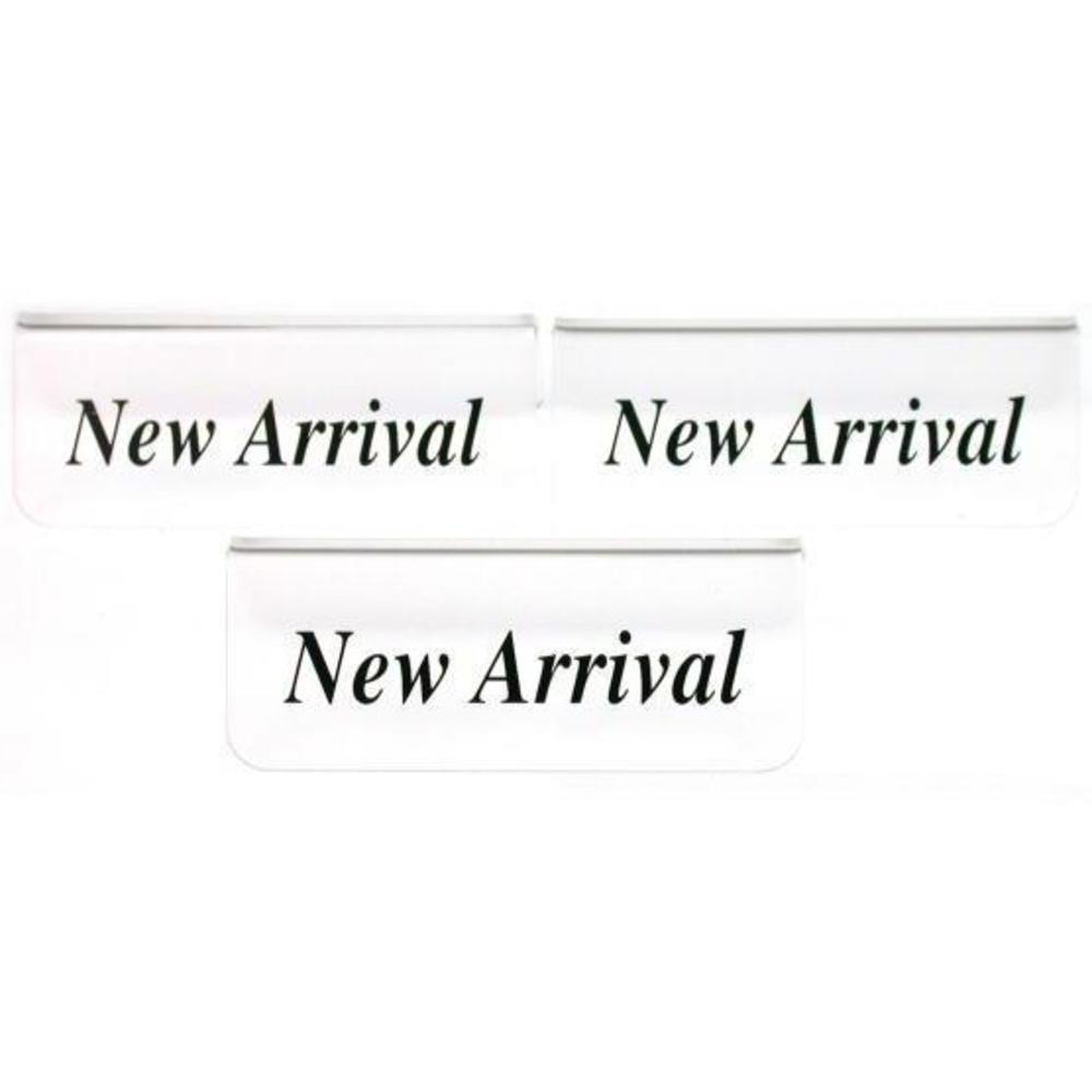 3 New Arrival Display Signs Showcase Counter Fixtures