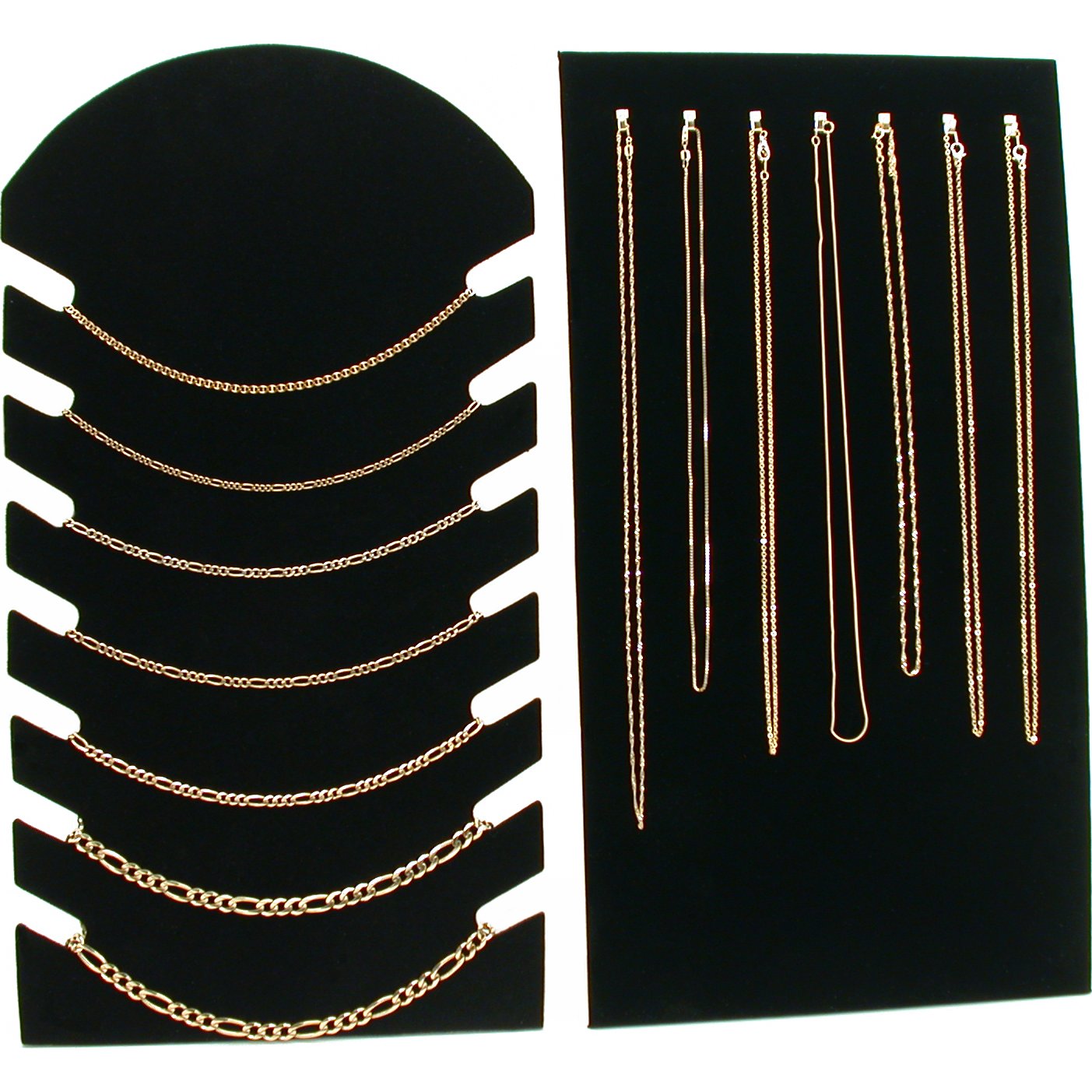 Black Velvet Necklace Jewelry Displays 8 Pc Set New