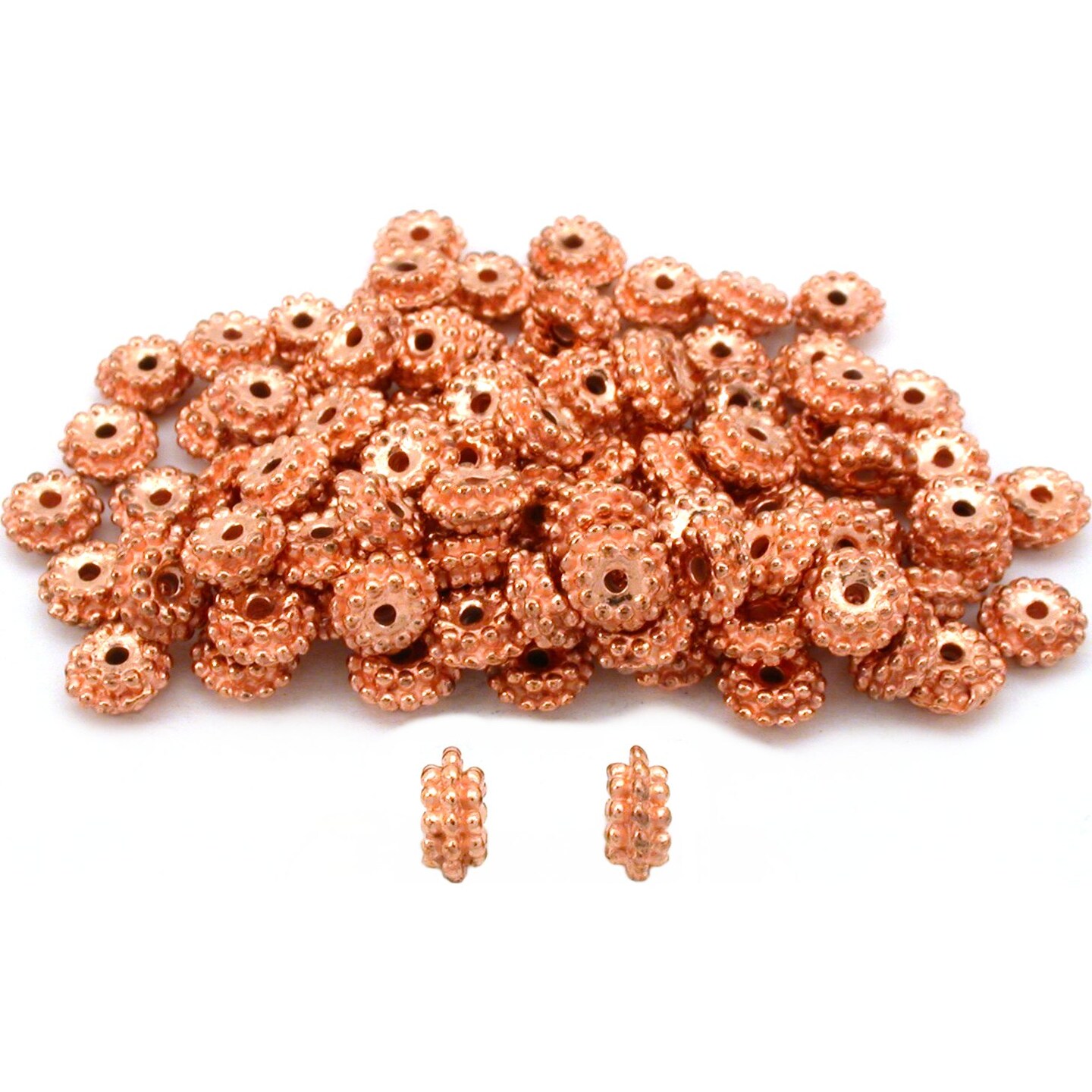 Rondelle Bali Beads Copper Plated Part 7.5mm Approx 100 | Michaels