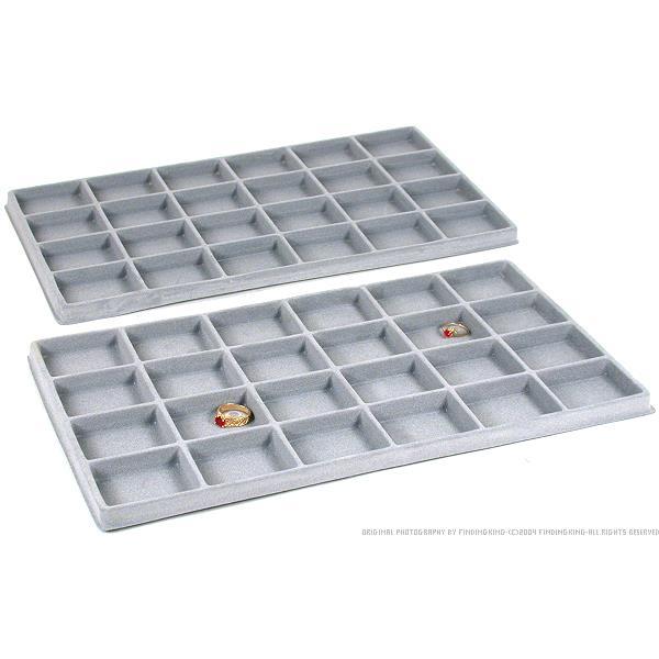 2 Gray 24 Slot Coin Jewelry Showcase Display Tray Inserts Michaels