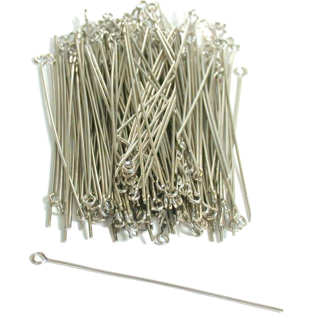 100 Hat Eye Pins White Loop Bead Earring Charm 21 Gauge | Michaels
