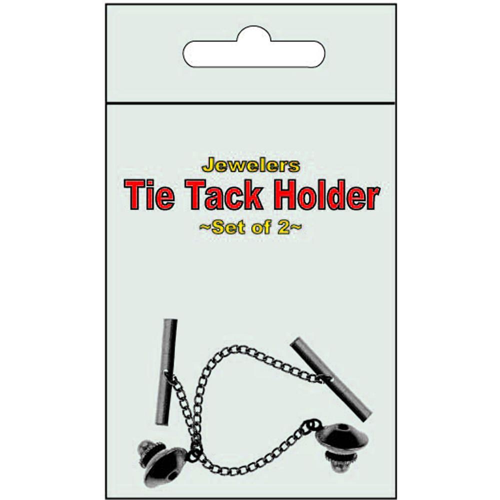Gold &#x26; Silver Tone Tie Tack Holders Kit 4 Pcs