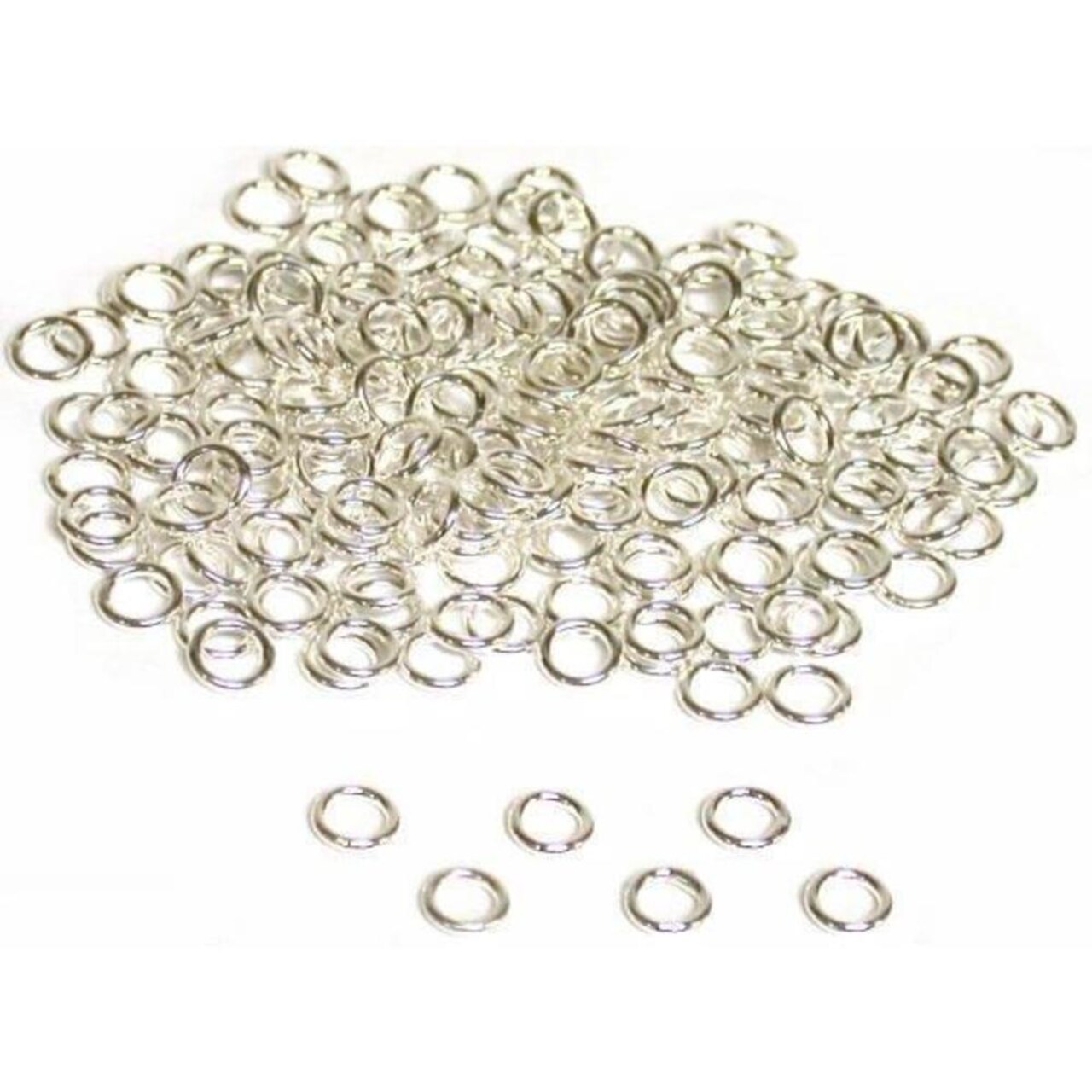 200 Sterling Silver Closed Jump Rings 21 Gauge 4mm | Michaels