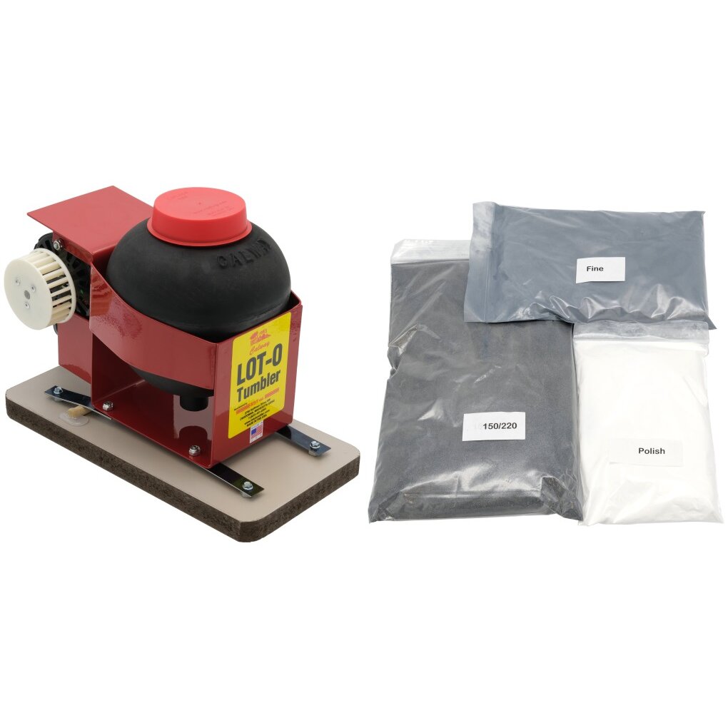 Lot-O Tumbler Single Barrel Rock Polishing Tumbler with Grit Pack For Approx 20-25 Batches