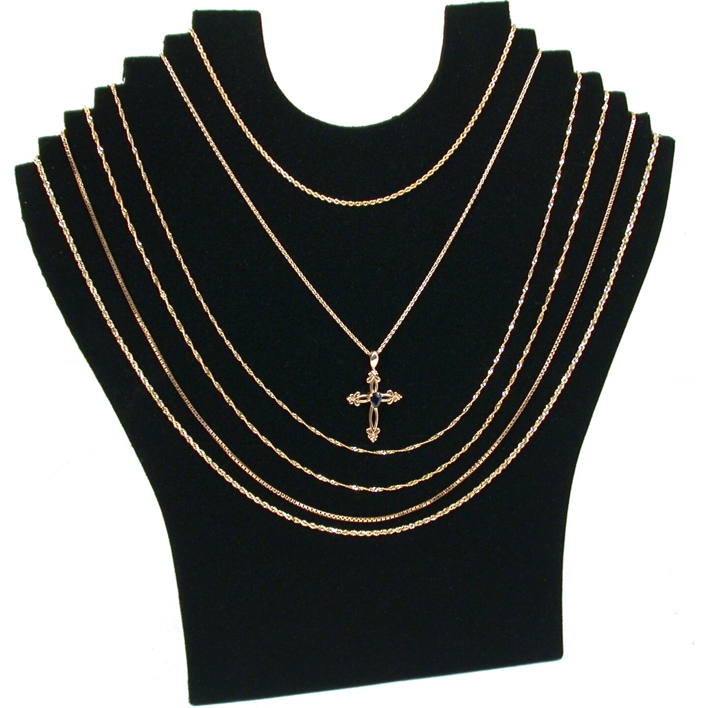 Necklace Black Velvet Jewelry Displays 14 Pc Set New