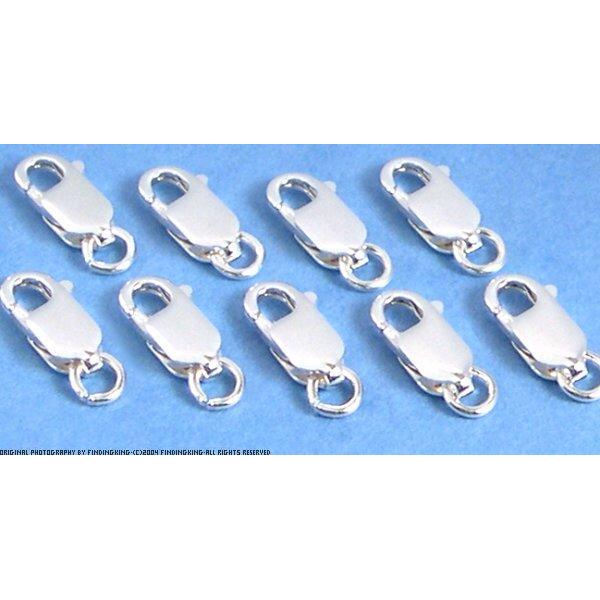 9 Sterling Silver Lobster Claw Clasps Bracelet Parts