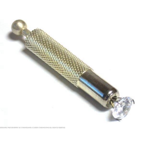 Diamond Gemologist Grip Tweezer Gem Bead Holder Tool 3 Prong 2" Long