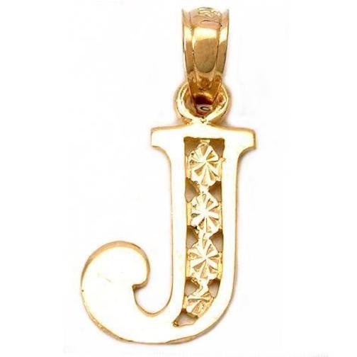 Letter j 2025 charm gold