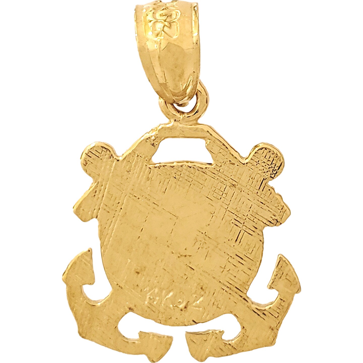US Coast Guard Emblem Charm 14K Gold 16mm