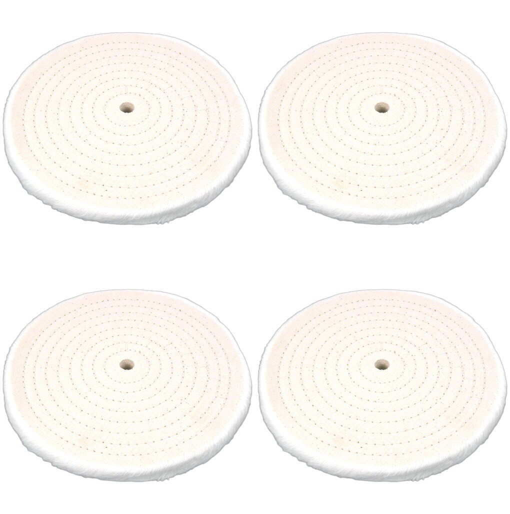 4 Jewelers Rotary Tool Cotton Buffing Polishing Wheels 8&#x22;