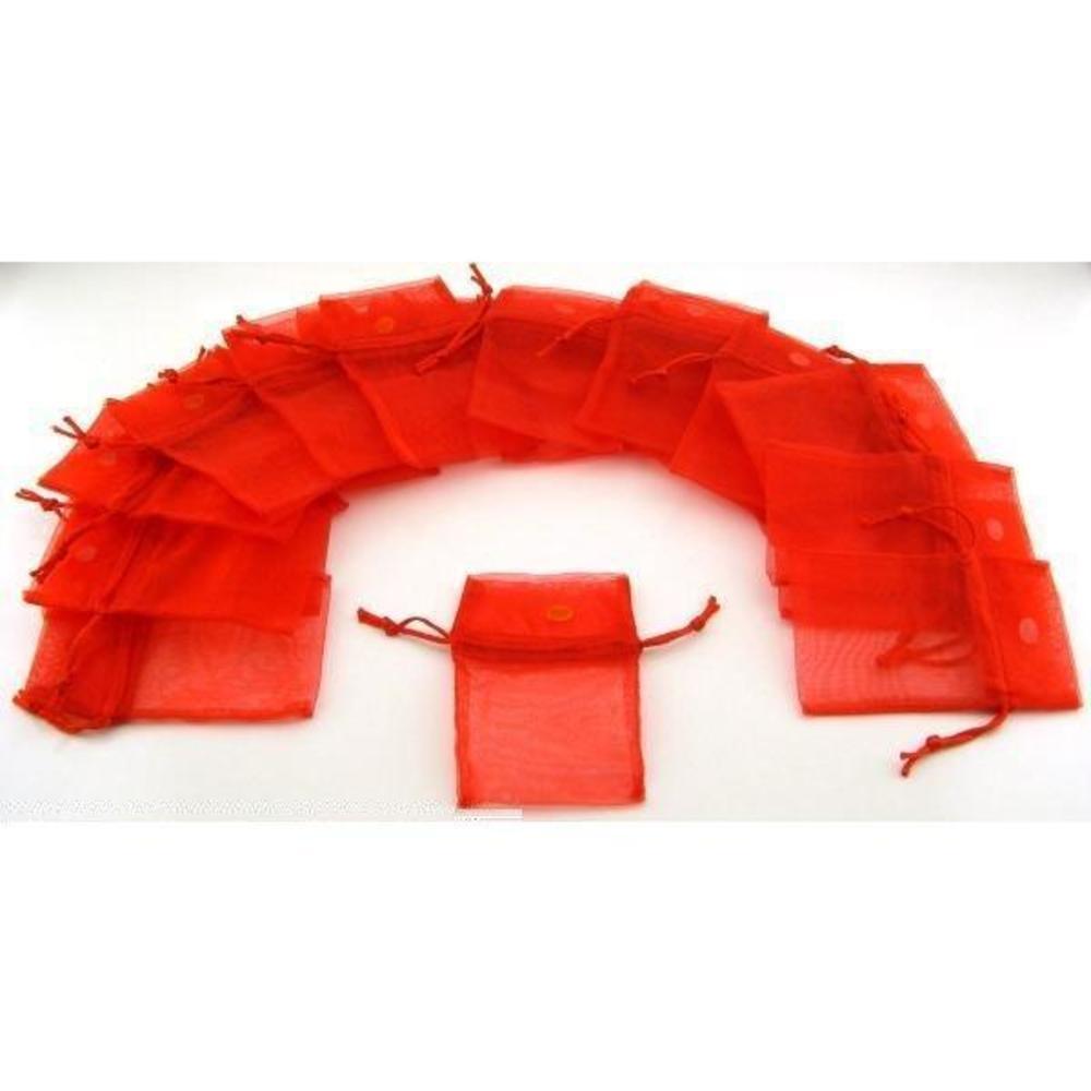 24 Jewelry Organza Drawstring Pouches Gift Bags 2.75x3&#x22;