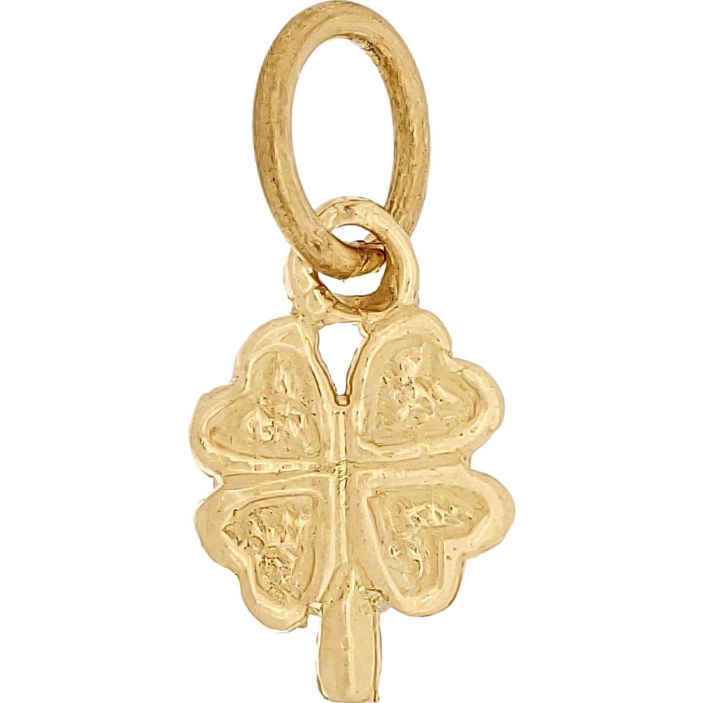 Four Leaf Clover Charm 14k Gold 9mm