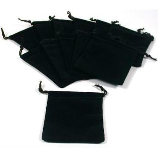 12 Jewelry Travel Gift Bags Black Velvet Drawstring Michaels