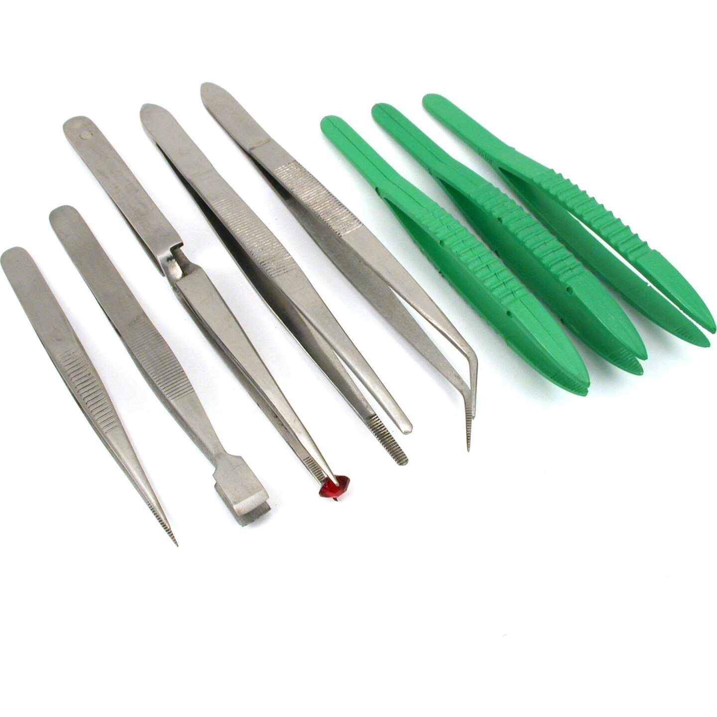 8 Pc Crafts Sewing Stamps Fishing Tweezer Set Cheap