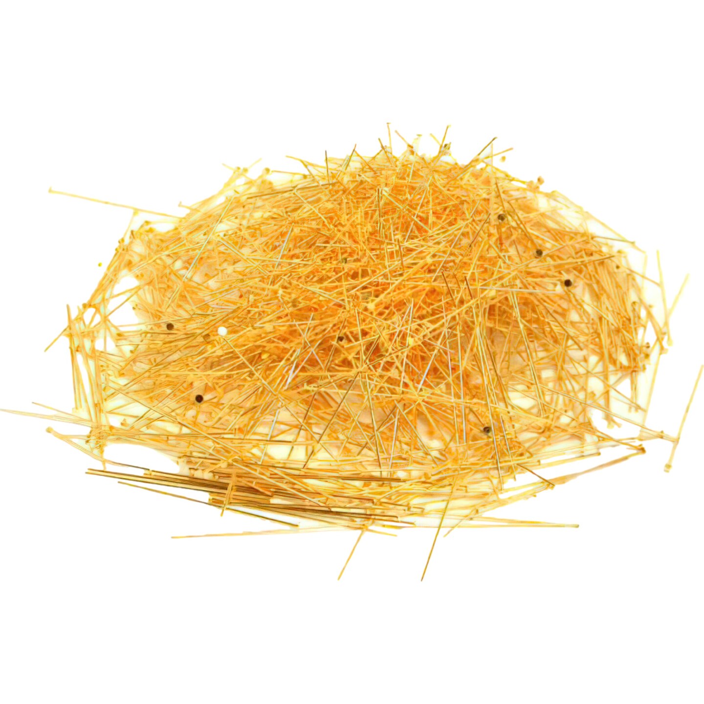 1000 Gold Plated Hat Head Pins Jewelry Beading 2&#x22; 21 Ga