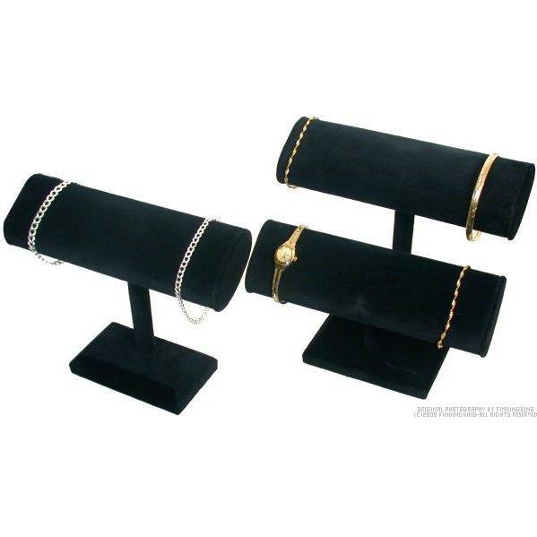 2 T-Bar Bangle Bracelet Watch Jewelry Display Stands