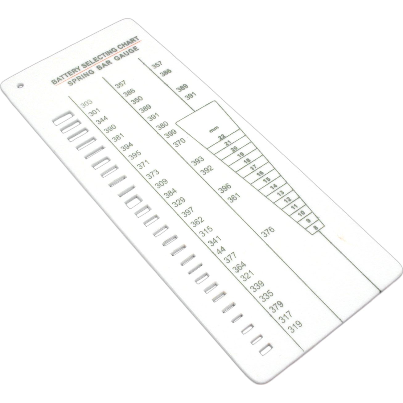 Watch Battery Band Gauge Chart Sizer Repair Renata Energizer Measuring Tool