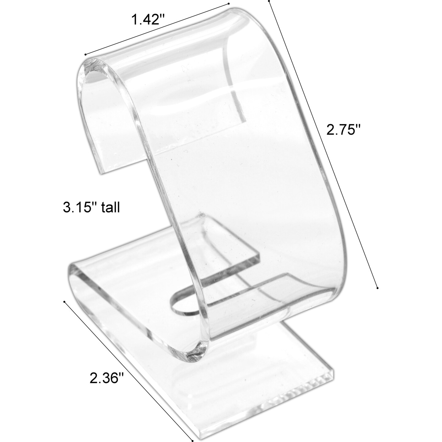 Clear Acrylic Watch Stands &#x26; Riser Showcase Countertop displays Kit 8 Pcs