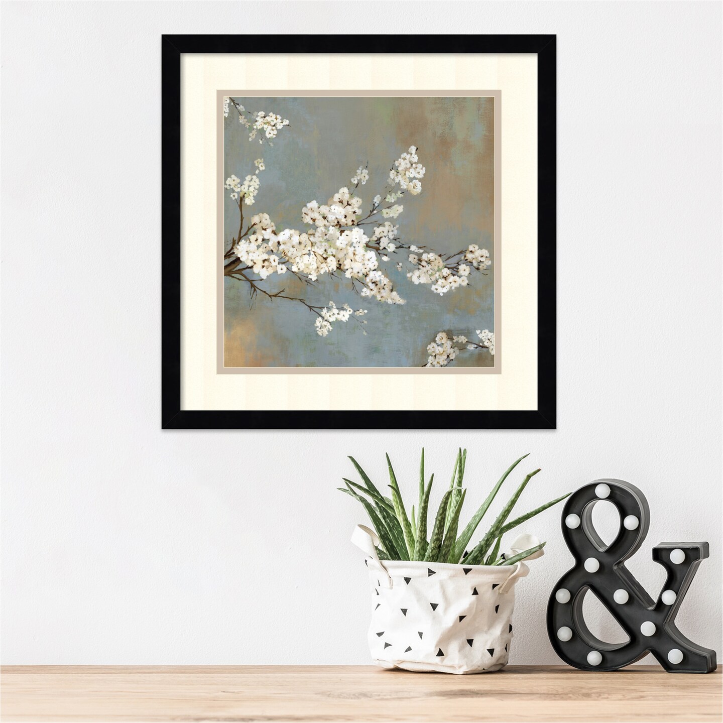 Ode to Spring II by Asia Jensen Wood Framed Wall Art Print 17 in. W x 17 in. H