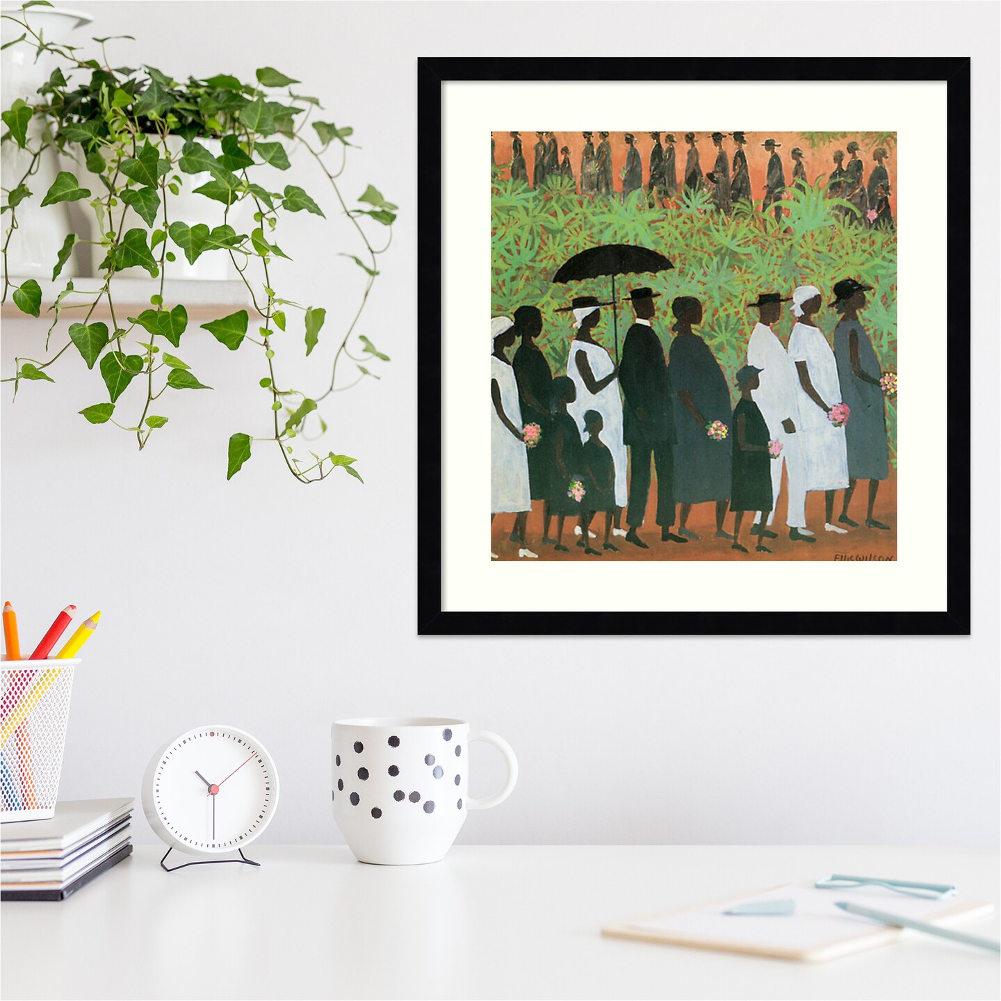 Procession by Ellis Wilson Wood Framed Wall Art Print