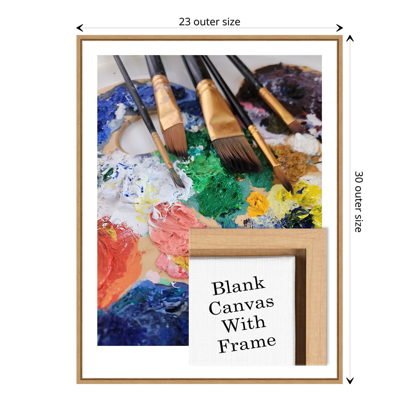 Framed Blank White Canvas for DIY Artwork, Crafts and Painting