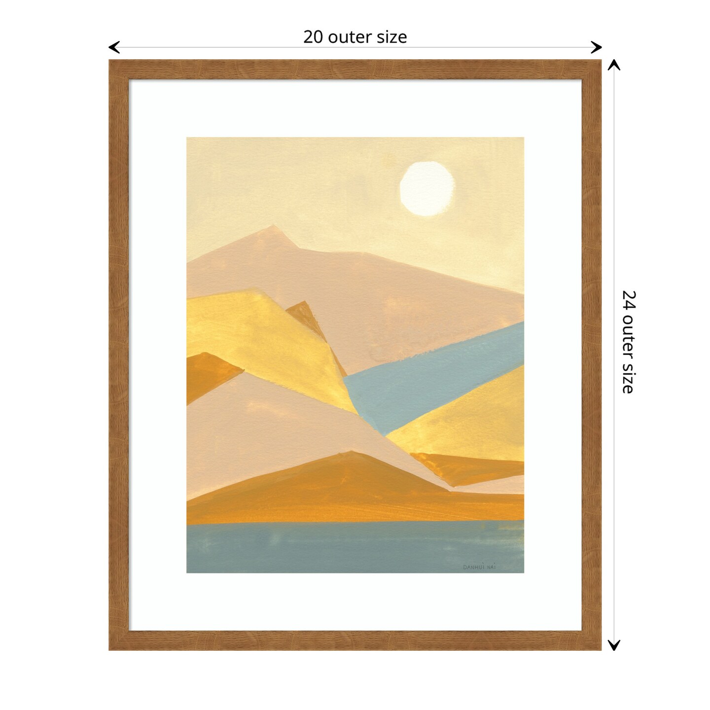 Retro Abstract I Southwest Mountains by Danhui Nai Wood Framed Wall Art Print