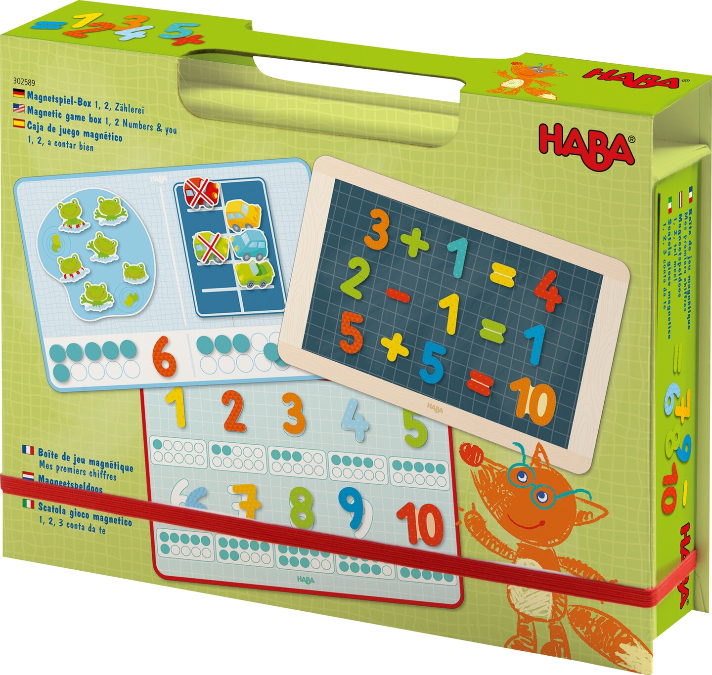 Magnetic Game Box 1 2 3 Numbers &#x26; You - 158 Magnetic Pieces in Travel Cardboard Carrying Case