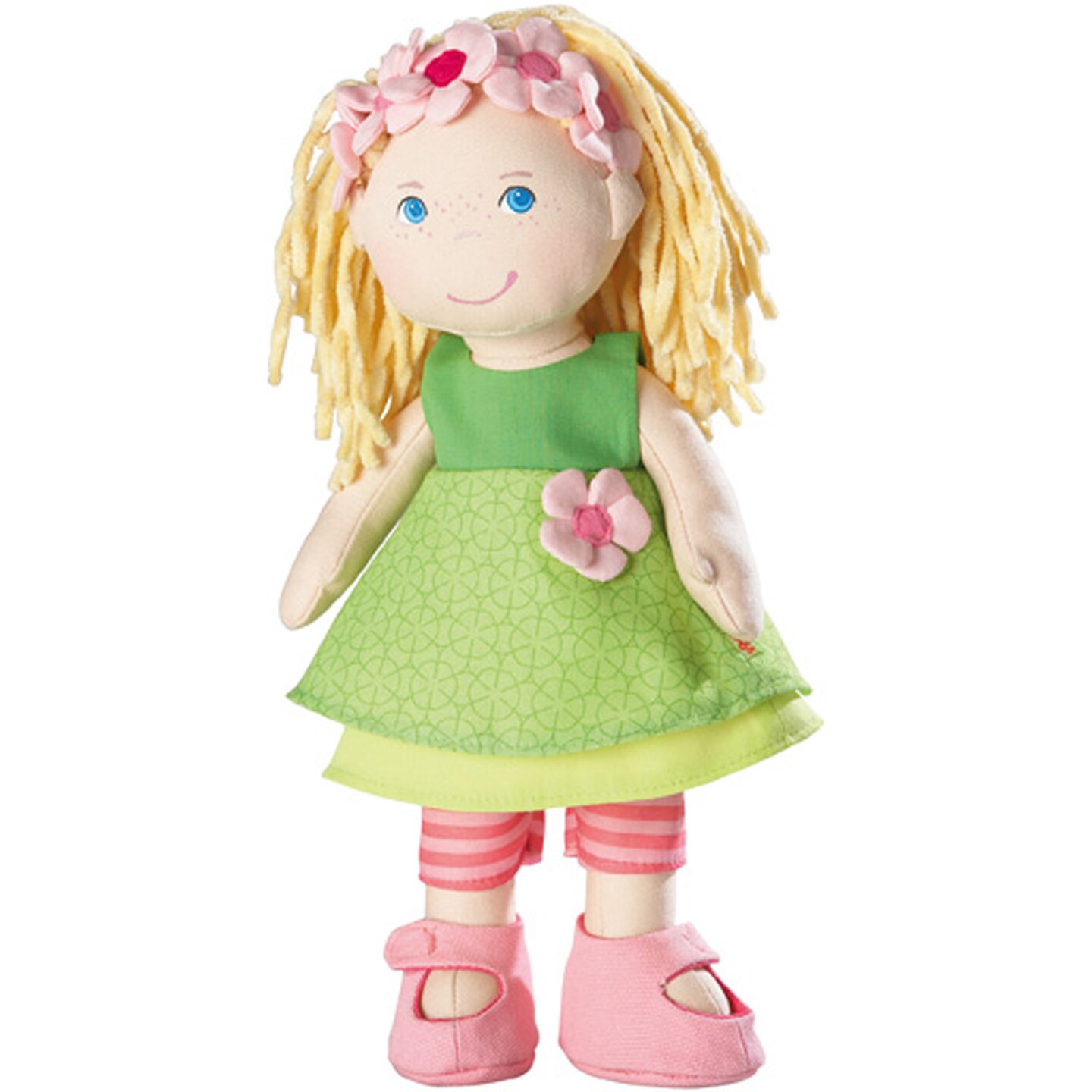 HABA Mali 12&#x22; Soft Doll with Blonde Hair, Blue Eyes and Embroidered Face for Ages 18 Months and Up