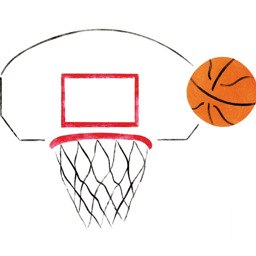 Basketball Wall Stencil | 247 by Designer Stencils | Reusable Art Craft Stencils for Painting on Walls, Canvas, Wood | Reusable Plastic Paint Stencil for Home Makeover | Easy to Use &#x26; Clean Art Stencil