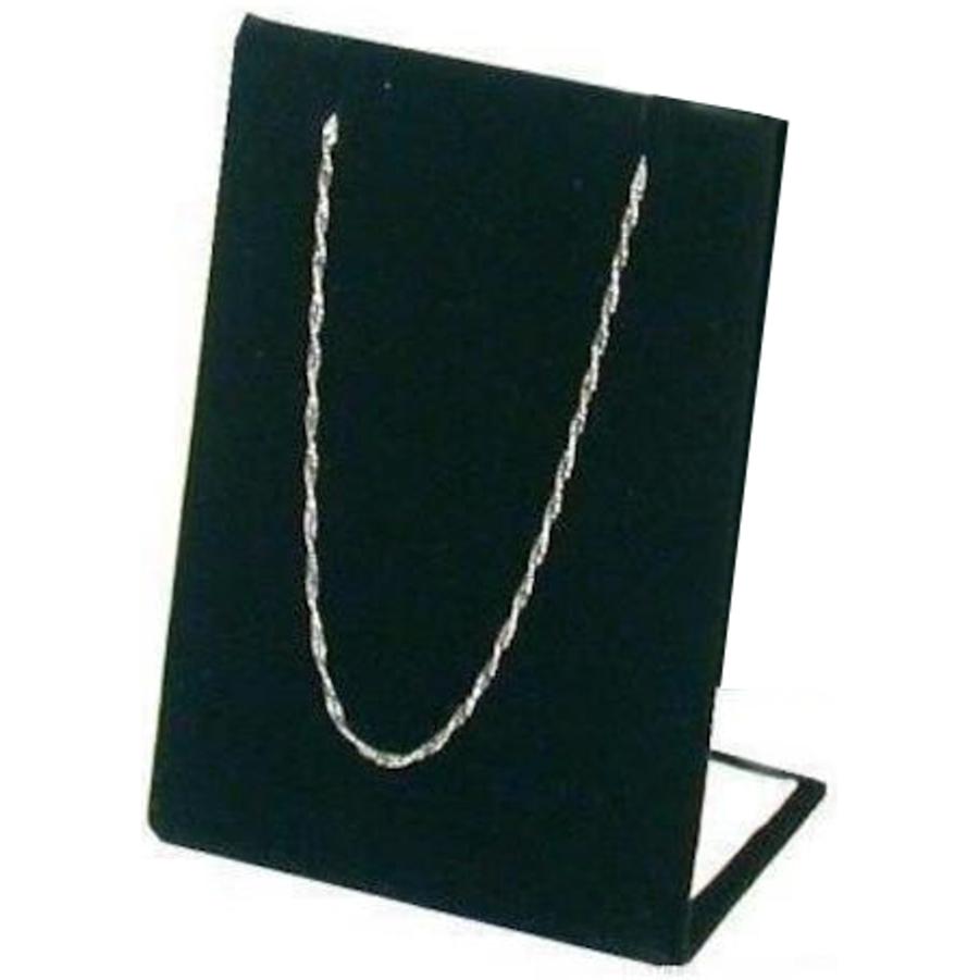 4 Black Velvet Pendant Chain Necklace Display Stand 2&#x22; x 3&#x22;