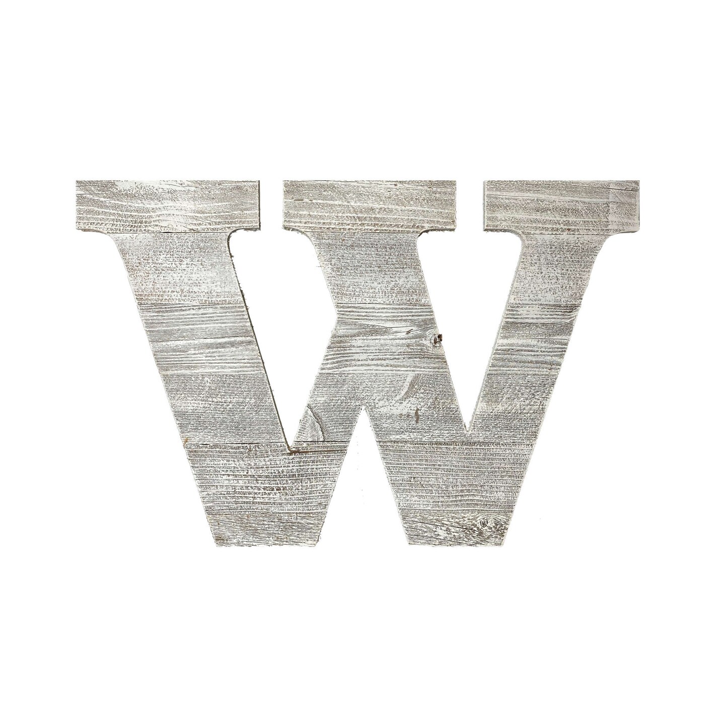 Rustic Farmhouse Large 16" White Decorative Monogram Wood Letter