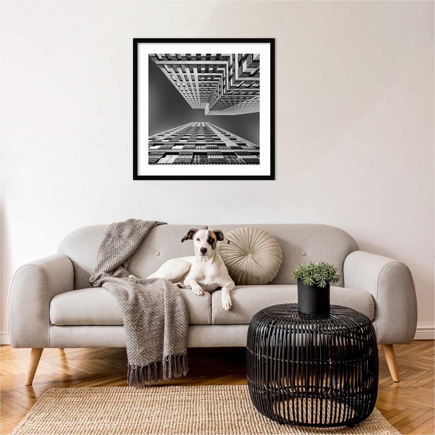 Symphony Skyscraper by Jeroen van de Wood Framed Wall Art Print