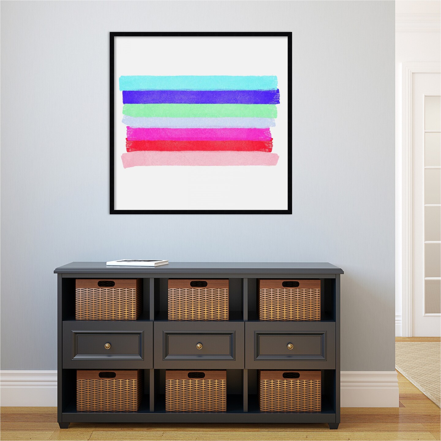 Linear Illusions II by Christine Essue Wood Framed Wall Art Print