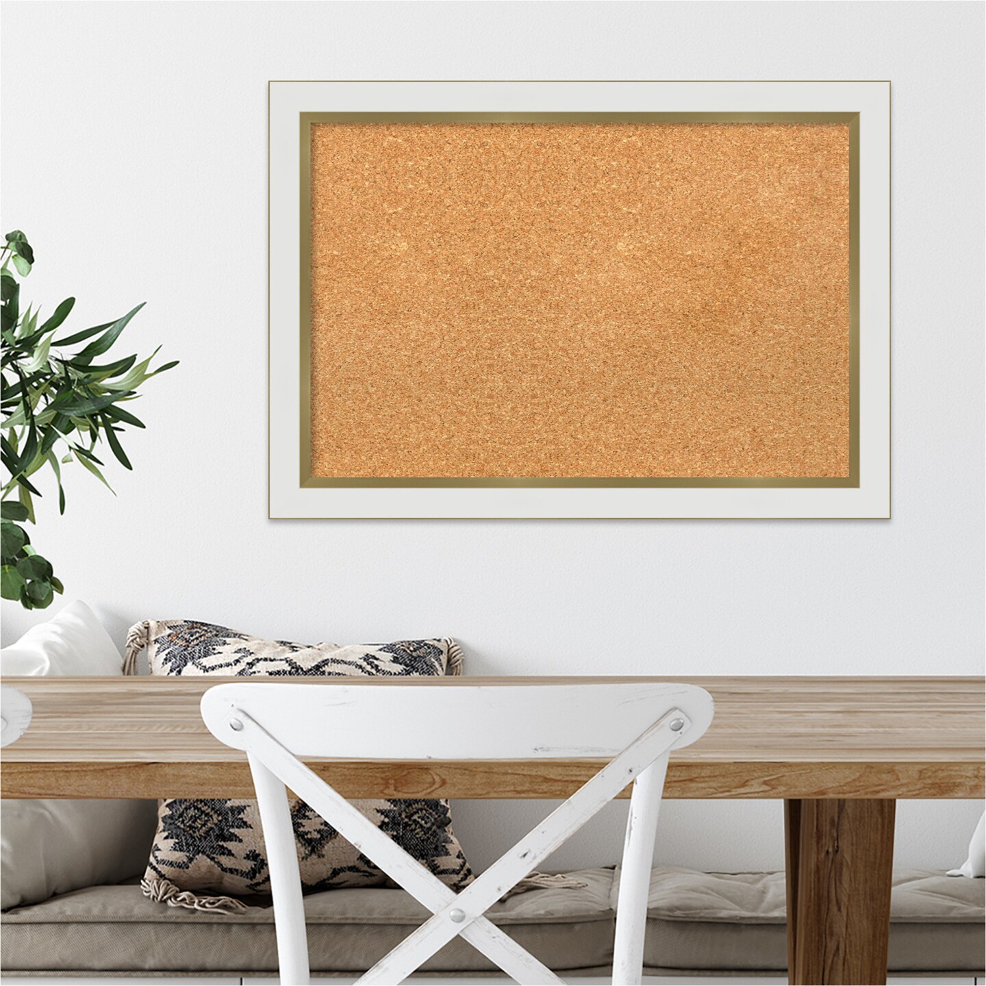 Cork Board, Eva Narrow Frame - Bulletin Board, Organization Board, Pin Board